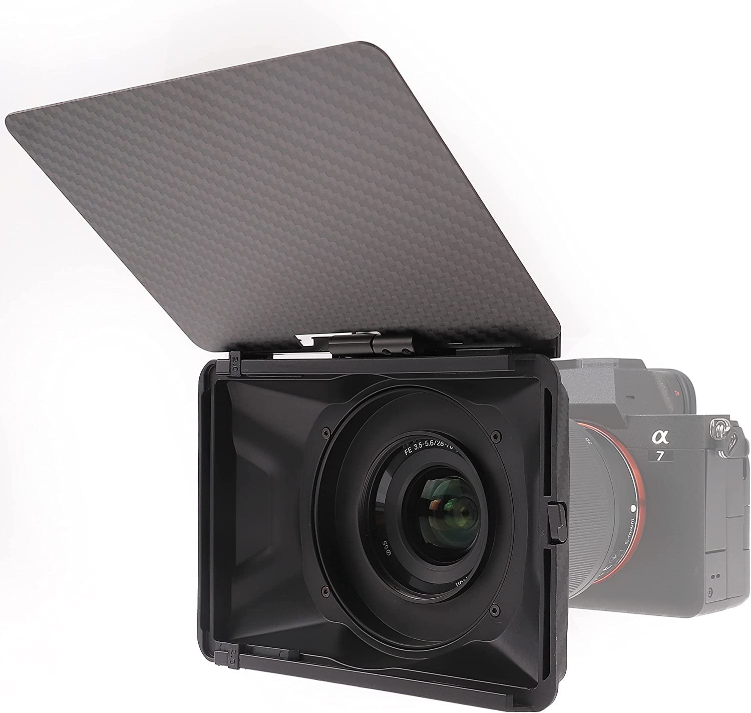 Hersmay Mini Lightweight Matte Box 4x4 4x5.65 Filter Frame Clip-on Lens Mattebox with 67mm/72mm/77mm/82mm Adapter Ring for DSLR Rig A7IV A7SIII A9 A6000 GH5 GH6 Z6 Z7 II R5 R5C M6 M50 Camera