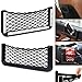 TraderPlus Universal Auto Car Seat Side Back Pocket Storage Organizer Nylon Net Bag Phone Holder Black 5.9