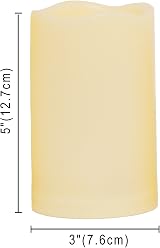 CANDLE IDEA 2 PCS 3x5 in Flameless Battery LED Pillar Candles with Timer view 4