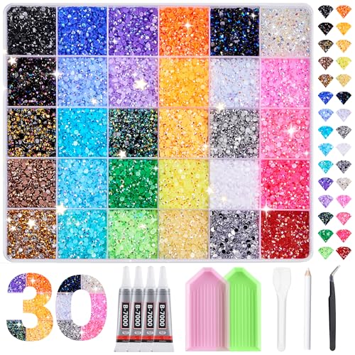 50000 Pcs 30 Colors Bedazzling kit Resin Jelly