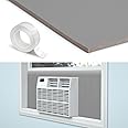 Air Jade Window Air Conditioner Side Panels, Full Surround Insulated Foam Cover for Indoor AC Unit, Window AC Seal Kit for Summer and Winter, Gray
