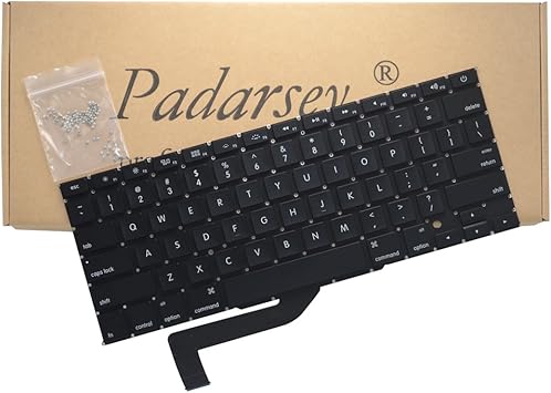 Amazon Com Padarsey New Keyboard For Macbook Pro 15 Inch A1398 13 15 Retina Mc975ll A Mc976ll A Mgxa2ll A Mgxc2ll A Md1ll A Me665ll A Me664ll A With 80 Pce Screws Computers Accessories