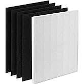 D360 Replacement Filter D3 Compatible with Winix D360 Air Purifier, H13 True HEPA + 4 Pack Activated Carbon Filters, Part Number 1712-0101-02