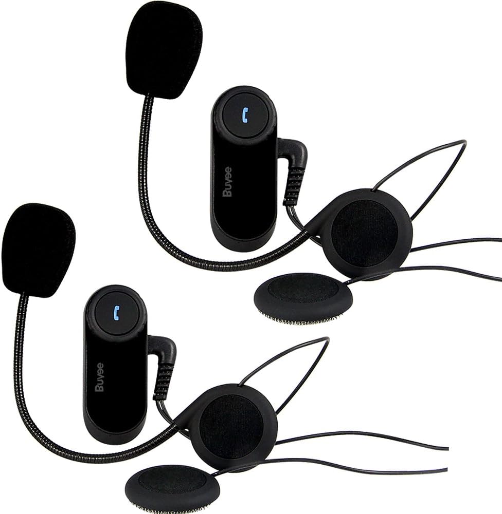 Motorcycle Intercom, 2pcs Bt Interphone Bluetooth Motorbike Motorcycle Helmet Intercom Headset 800m Rider to Pillion