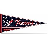Rico Industries NFL Football Houston Texans Classic 12" x 30" Felt Wall Décor Pennant - Great for Home/Bed Room/Man Cave Décor