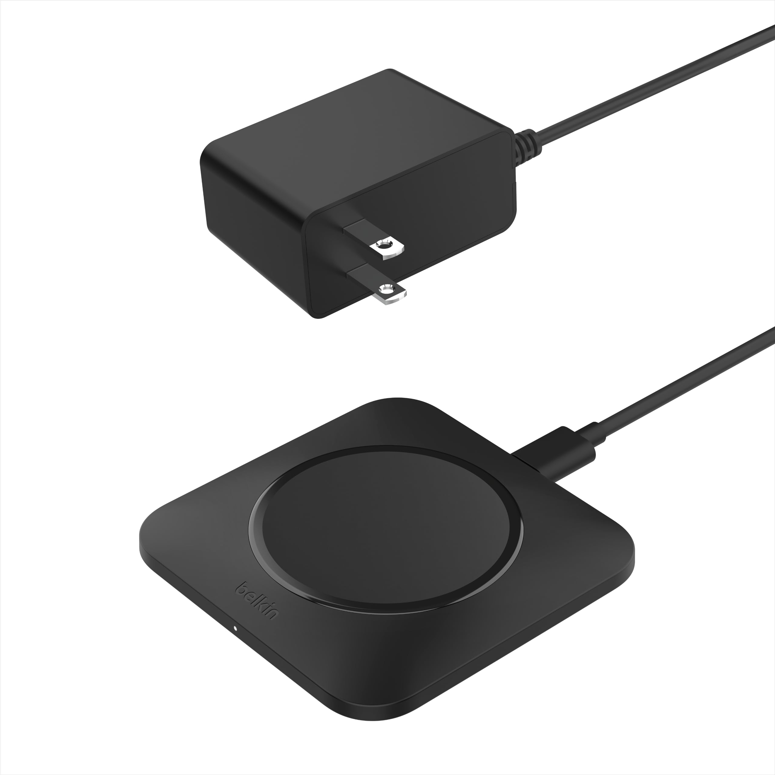 Photo 1 of Belkin BoostCharge Pro 15W Universal Easy Align Wireless Charging Pad, Fast Qi Charger, Large Charging Pad for Apple iPhone, Samsung Galaxy, Apple AirPods Pro, and Other Devices - Black