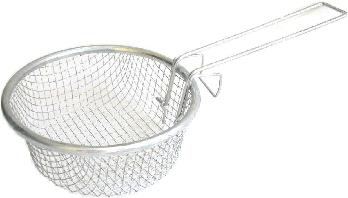 14cm Deep Frying Basket Net Grid - Stainless Frier Strainer, Chips/Pakora Maker