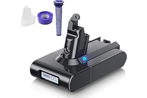 BATTOOL 7000mAh 21.6V V6 Battery Replacement for Dyson V6 with LED Display Compatible with Dyson V6 Animal Absolute Motorhead Fluffy SV03 SV04 SV06 SV09 DC58 DC59 DC61 DC62 DC72 DC74 Vacuum Cleaner