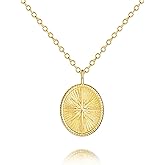 TOBENO 14K Gold Necklaces for Women Gold Necklace for Women Pendant Necklaces for Womens Trendy Lightweight and Minimalist Look Coin Necklace for Womens