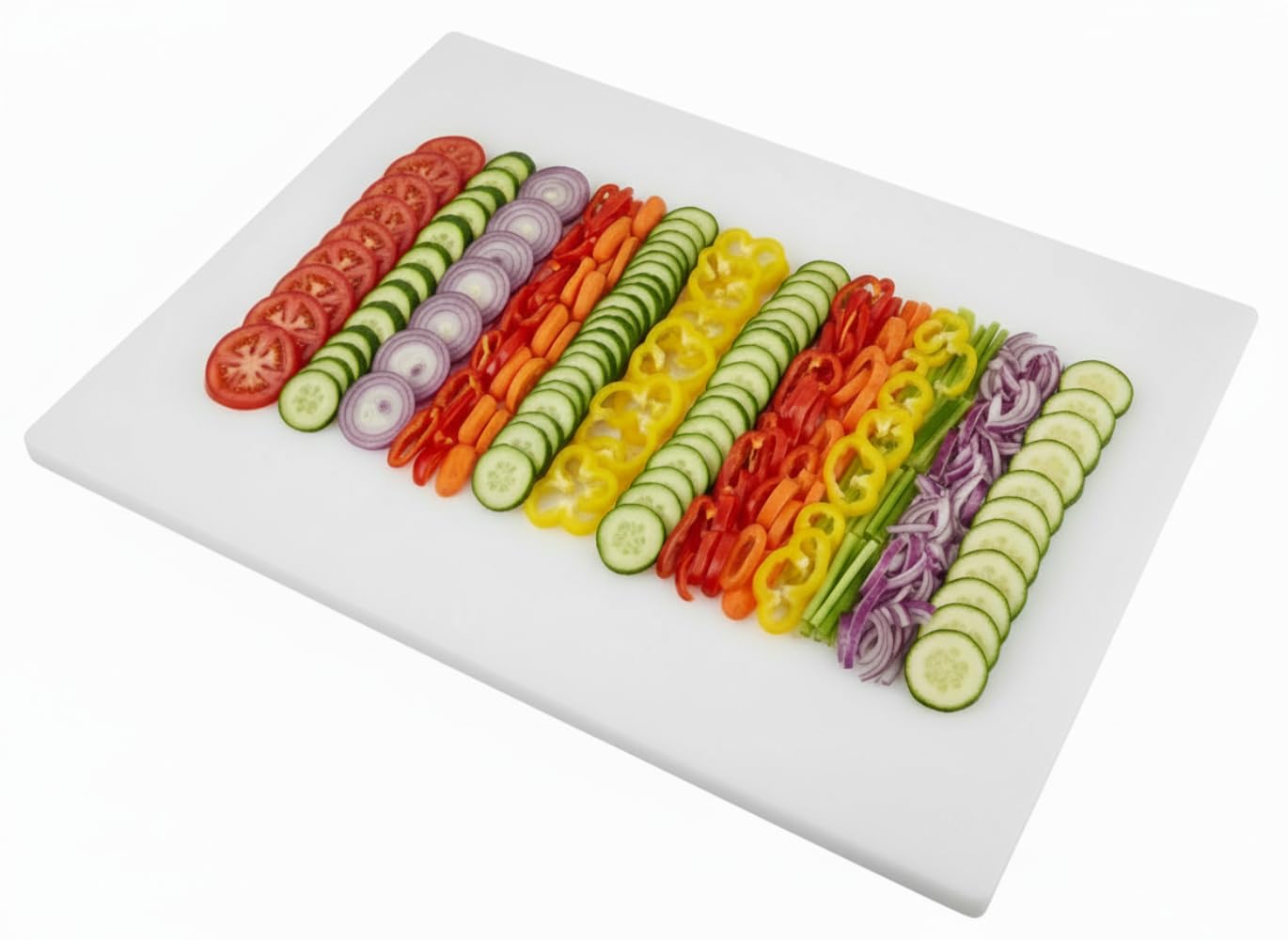 Thirteen Chefs Extra Large 24 x 18 Plastic Cutting Board - 1/2" Thick White HDPE for Restaurants and Professional Kitchens Image