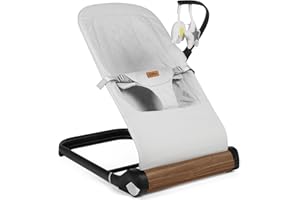 TOTRUN Baby Bouncer Chair - Comfortable Support for Your Little One's Blissful Moments (Normal, Light Grey)