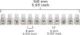 AUKENIEN 15A 16A 12 Way Electrical Terminal Block 2 Pack White Choc Blocks view 2