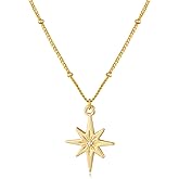 YUJIE Gold North Star Necklaces for Women Dainty Stars Pendant Necklace Gold Plated Fashion Jewelry