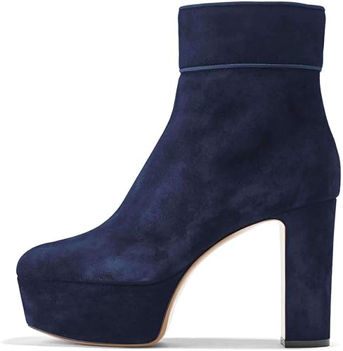 Amazon navy ankle boots Clearance