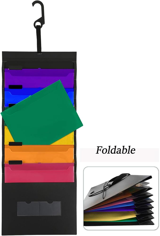 UBaymax Tür/Wand Hängen Dokumente Organizer A4, Faltbar Fächermappe