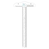 12" Clear Acrylic T-Square Ruler for Easy Reference