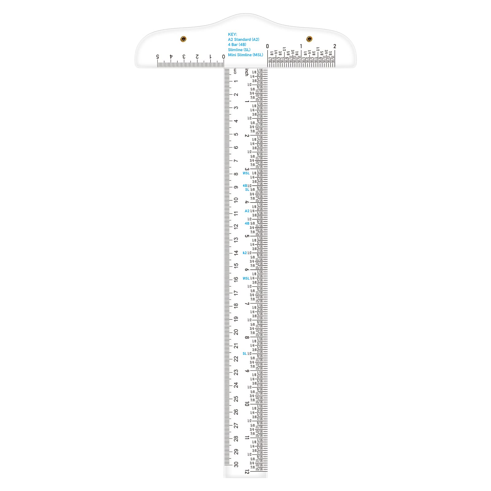 Photo 1 of 12" Clear Acrylic T-Square Ruler for Easy Reference While Crafting T-Square Ruler Hand Tool in Both Inches Metric Measurements Transparent Graduated T-Ruler Inch Metric T-Square Measuring Scale Ruler