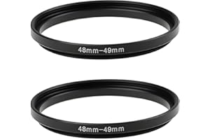 Create idea 2PCS 48-49mm Camera Lens Filter Step-Up Ring Adapter Allows 49mm Filters and Hoods on 48mm Thread