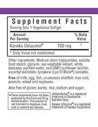 Bluebonnet Nutrición, Ubiquinol Cellular Active CoQ10, 100 mg, 60 veggie softgels, 793, 60, 1, 1