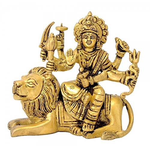 Gangesindia ashtabhujadhari durga devi brass statue