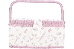 HONGZER Extra Large Sewing Basket, Vintage Sewing Basket, Handmade Sewing Basket Kit Sewing Basket Organizer for Needles, Thread, Tape Measure, Thimbles and Other Sewing Supplies Storage