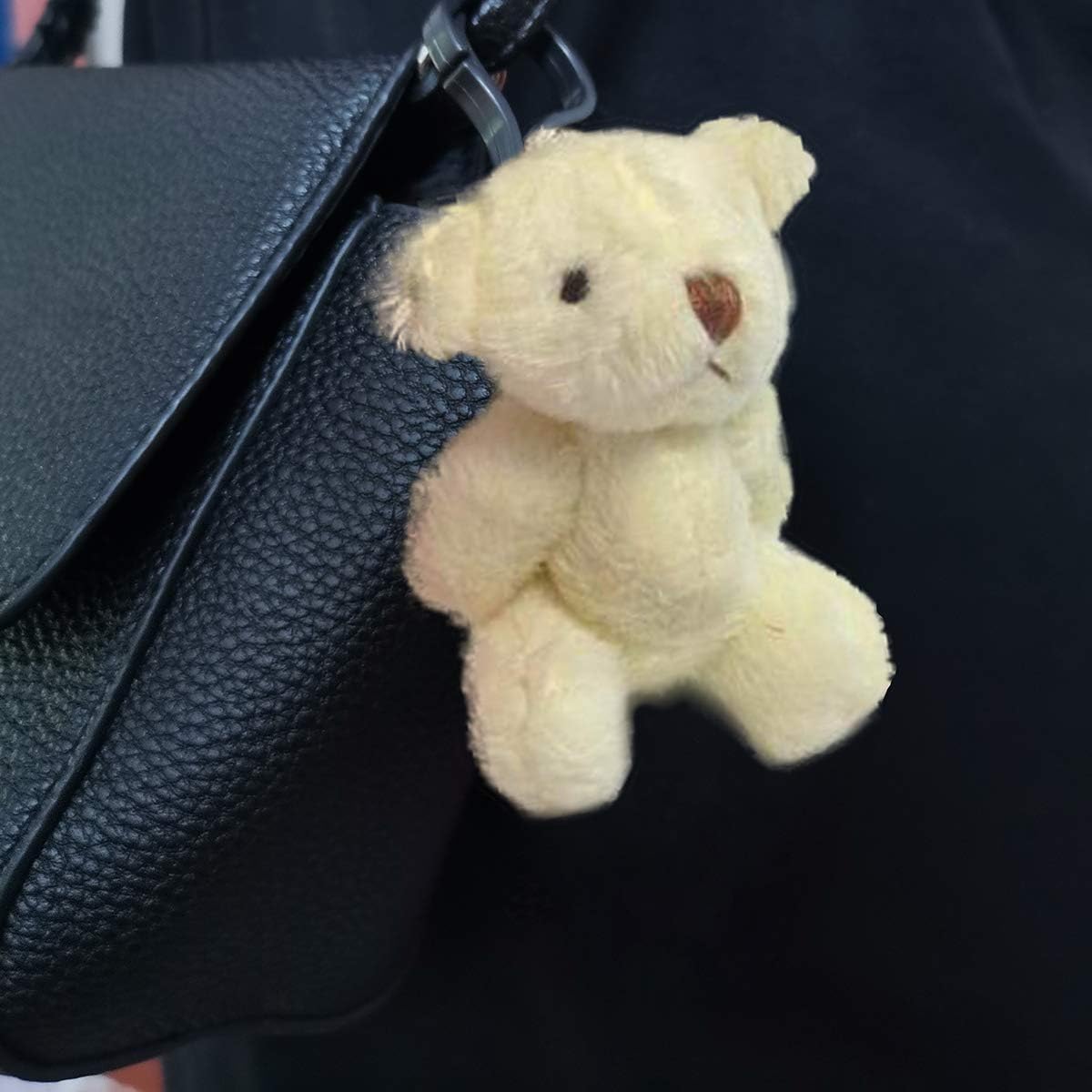 KUDES 12Pcs 6CM Mini Joint Teddy Bear Stuffed Animal Plush Toys Wedding Gift Box Doll Toy for Birthday Cake Wedding Decorations Party Favors Supplies Bag Charm DIY Accessory (12 PCS Bear): Toys & Games