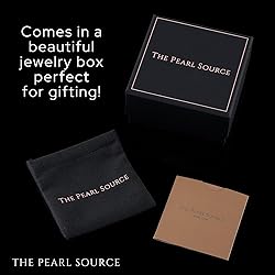The Pearl Source 14K Gold 7-8mm AAAA Quality Round