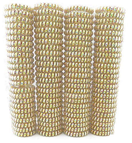 5.5cm Lot 5Pcs Dot Colorful Hair Accessories Telephone Cord Phone Plastic Strap Hair Band Hair Rope Hair Ties Headbands Katoot - Thumbnail 3