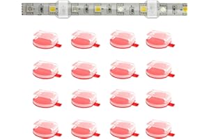 ATB- Clear Strip Light Mounting Clips Self-Adhesive Hooks,Fixing Clamps LED Strip Light 8mm,10mm,12mm.100 Pack Strip Light Brackets Holder,USB Cable Wires Organizer.