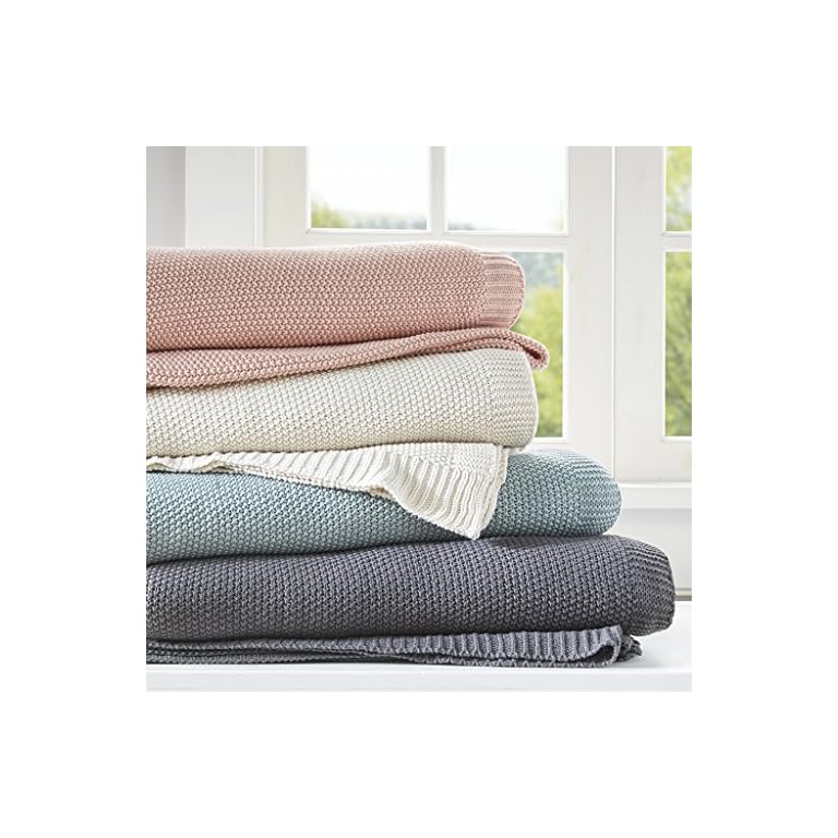 INK+IVY Bree Knit Luxury Knit Blanket Ivory 108x90 King Size Knit Premium Soft Cozy Acrylic For