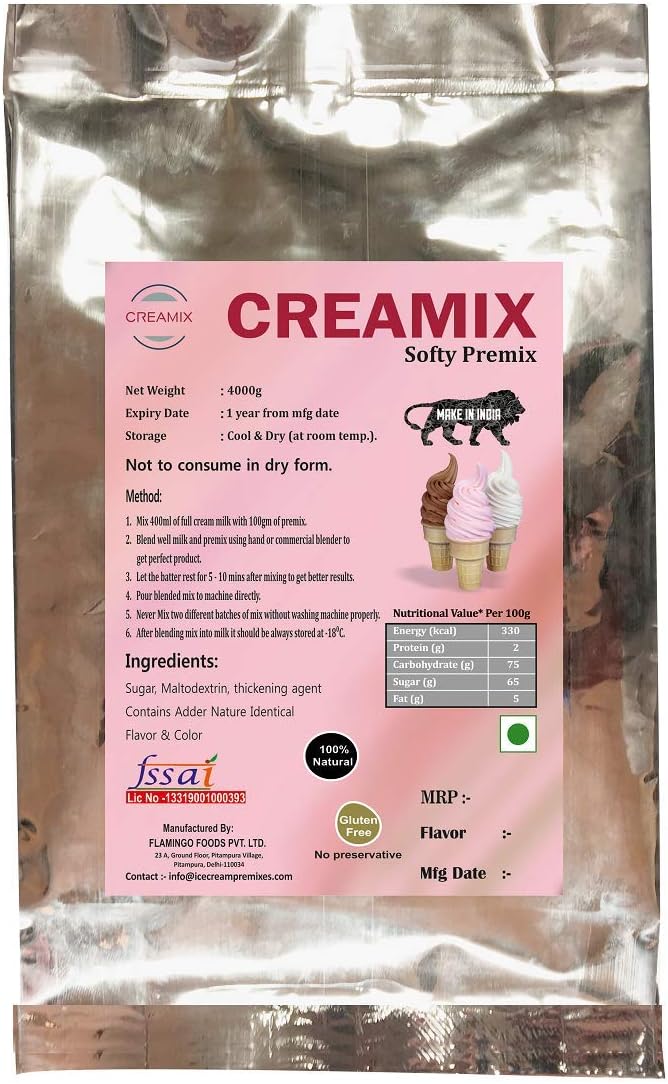 CREAMIX Softy PREMIX Chocolate Charcoal 4000G