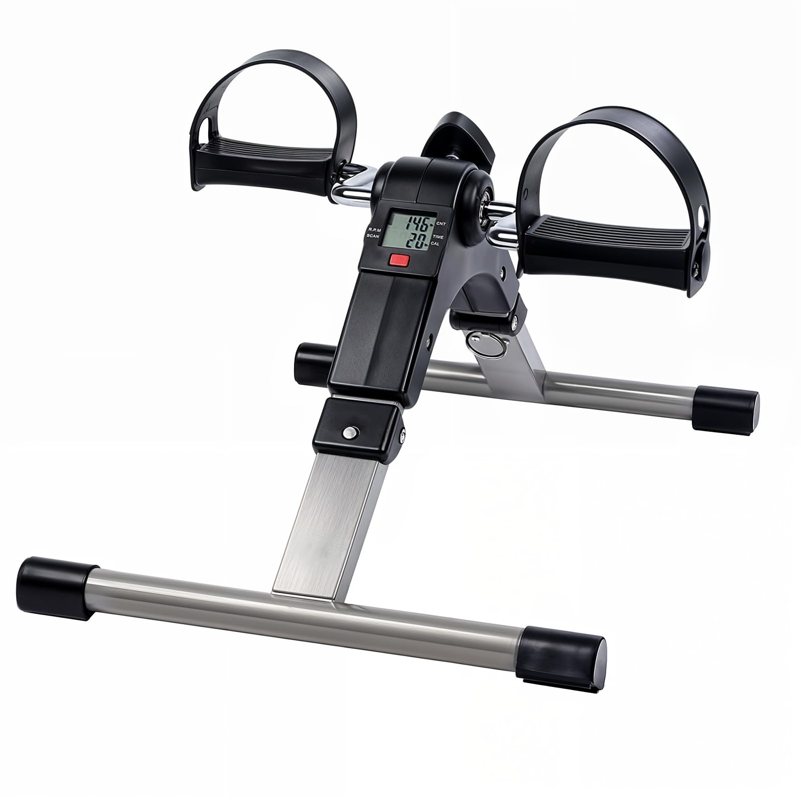 Photo 1 of YSSOA Folding Pedal Exercise Bike, Under Desk Bike Pedal Exerciser, Mini Exercise Bike for Arms and Legs Workout, Folding Exercise Peddler Portable with Digital Monitor, Basic