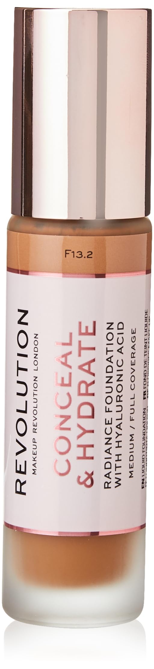 Revolution Beauty London, Conceal and Hydrate, Foundation, F13.2, 23ml