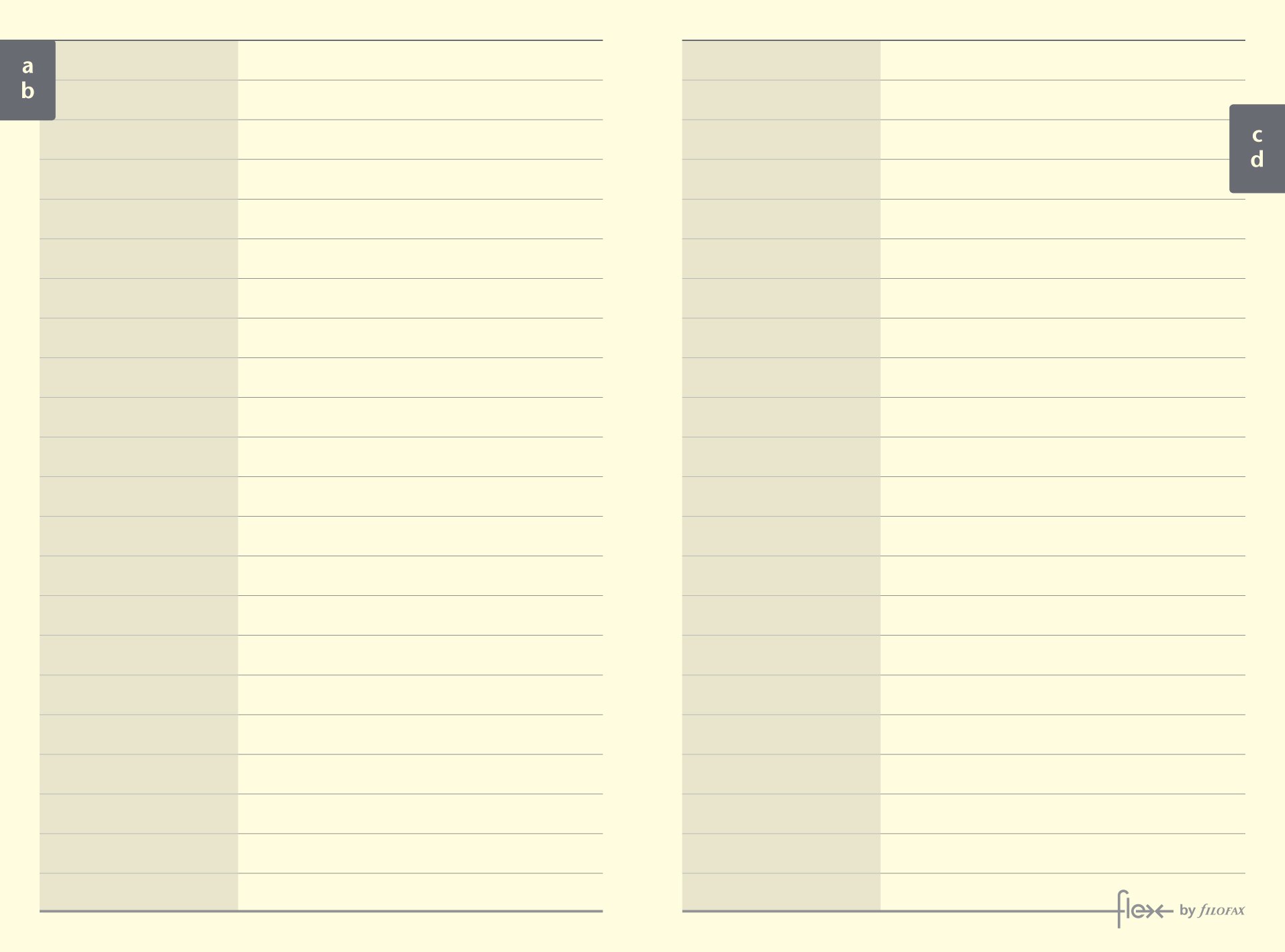 Filofax Pocket Flex Contacts