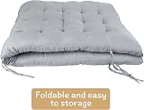 PLULON Garden Bench Cushion 120x48cm for 2-3 Seater Grey Pad view 5