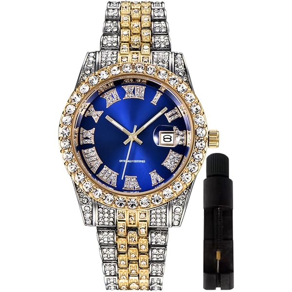 Montre Homme ICE HOUSE - Cadran Romain, Boîtier Or Rose, Bracelet Acier - Mouvement Quartz Japon - Neuf