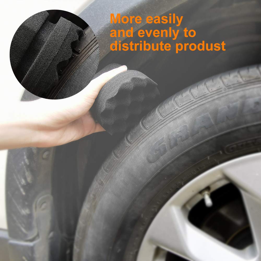 Car Care Washable Ergonomic Round Grip Deeper Wave Design to Reach Trim