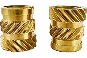 ShineNow Threaded Heat-Set Inserts Brass for Printed Plastic Parts M2 70pcs