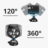 NICREW Battery PIR Motion Sensor LED Security Light Outdoor Spotlight 4 LEDs view 3