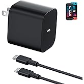 for Switch 2 Fast Charger,60W AC Adapter Power Supply for Switch2/OLED/Lite/Switch Dock/Pro Controller,Support TV Mode,with 1.8M USB Type-C Cable(Black)