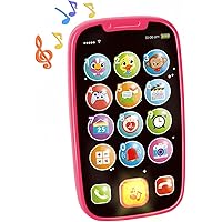 HOLA Baby Cell Phone Toys for 1 Year Old Girl, My First Learning Baby Phone Toy, Lights Music Play Phone for Babies Kids…