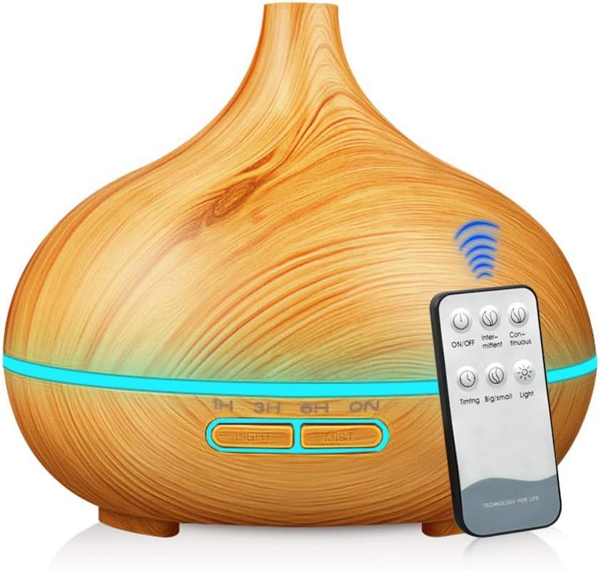 JSQWP 550Ml Aromatherapy Air Humidifier Essential Oil Diffuser Aromatherapy Electric Ultrasonic Cold Fog Machine Home Remote Control