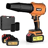 Leaf Blower Cordless with Battery and Charger,Mini&Portable Handheld Blower for Lawn Care High Power 21V 2X3.0Ah Batteries 2 Extended Tubes Lightweight Turbo Jet Sopladora De Hojas