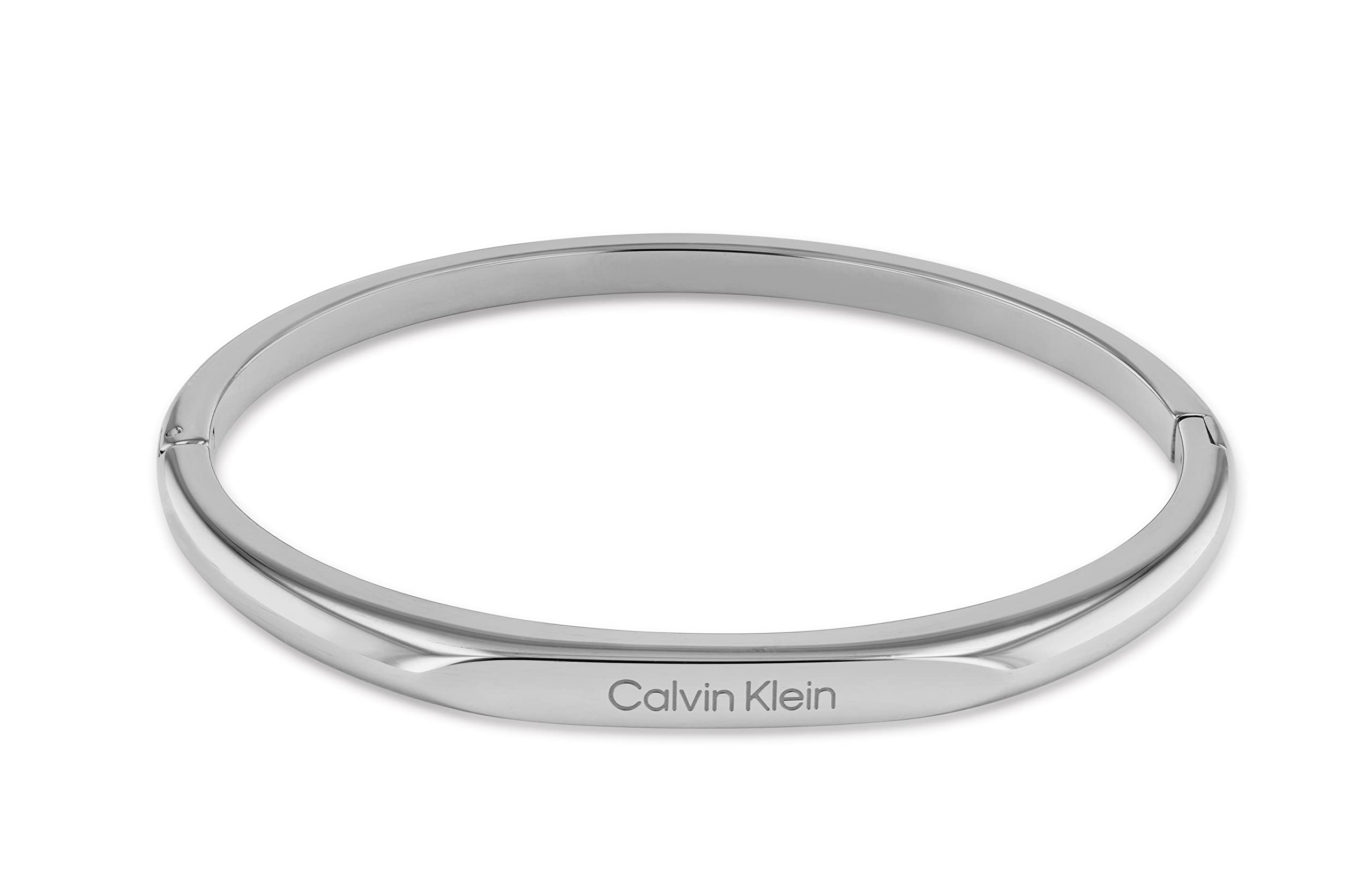 Calvin Klein Women's FACETED Collection Bangle Bracelet in Stainless Steel - Available in Silver or Gold Version