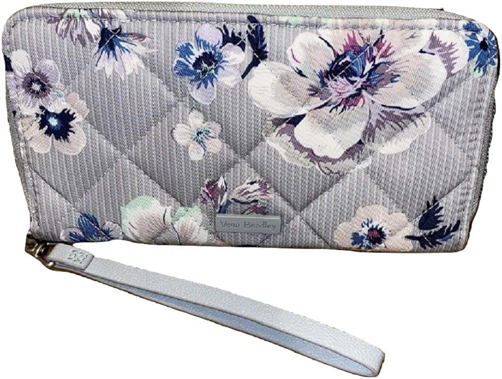 Vera Bradley Iconic RFID Accordion Wristlet in Park Stripe Performance