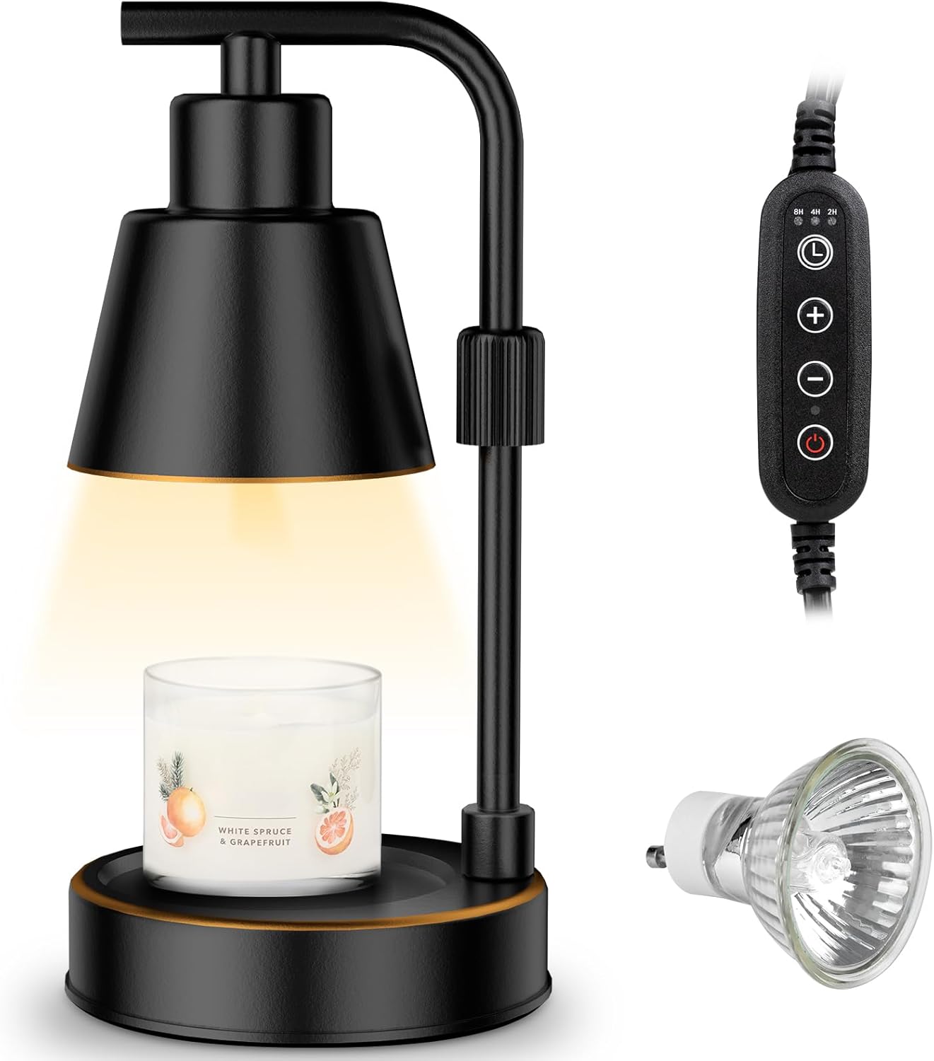 Candles & Holders - REIDEA Jar Warmer Lamp Timer Dimmer and Adjustable Height, Wax Melt for Scented Candles, Safe and Efficient Way to Enjoy The Scents You Love