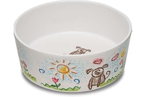 Loving Pets Dolce Moderno Ceramic Look Dog Bowl – Modern Melamine Dog Food Bowl & Dog Water Bowl – Durable, Non-Slip Pet Dish for Small & Medium Dogs – Dishwasher Safe Dog Bowl (Small, 16 oz)