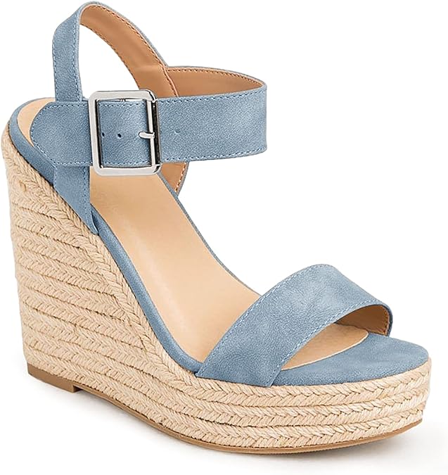 Amazon.com | Chellysun Womens Espadrille Wedges Sandals Ankle Strap Open Toe Summer Platform 