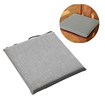iBaste Sitzkissen Tatami Matte 45cmx45cm Stuhlkissen Leinen Bodenkissen Eckig Sitzkissen für Indoor und Outdoor-Grau