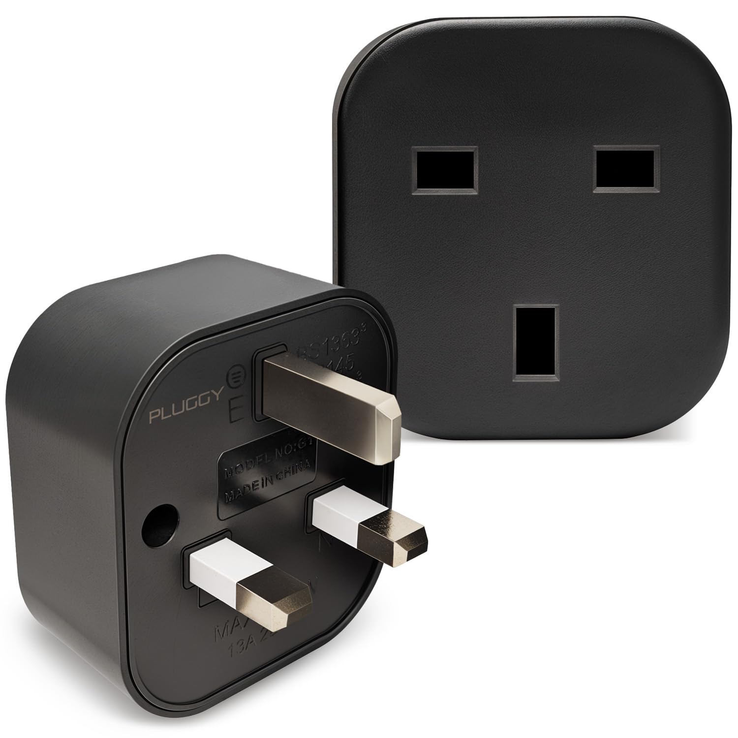 Gremlin Lab Upside Down Plug Adapter (2 Pack) - Patent Pending Sleek and Compact Single-Socket Inverted Plug Solution for Hard-to-Reach Outlets and Wall-Mounted Devices
